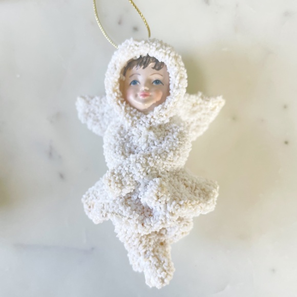 Christmas Angel Ornaments, Set of 2, Child Angels with Bell - Picture 3 of 12